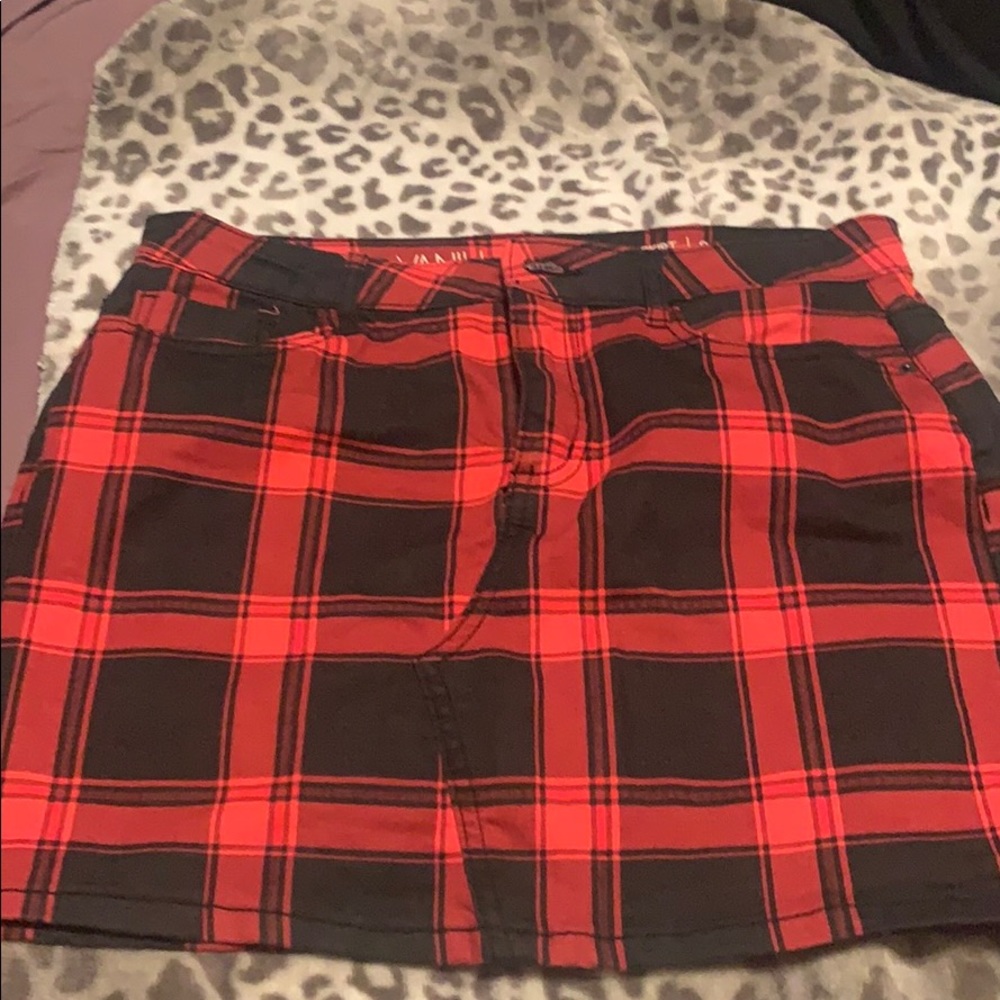 Checker mini skirt